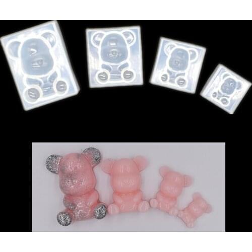 Lovely Sitting Bear Shape Silicone Mold DIY Clay Epoxy Resin Mold Pendant Decoration Molds Candy Chocolate Cake Mould