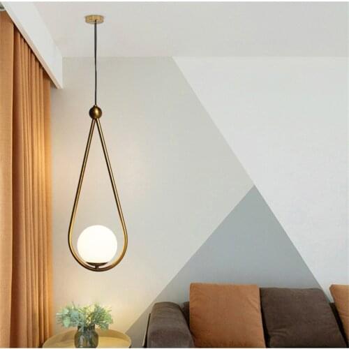 Nordic Milk White Water Drop Glass Ball Pendant Lights for Living Room Dining Room Bedside Table Hanging Lamps Design Fixtures