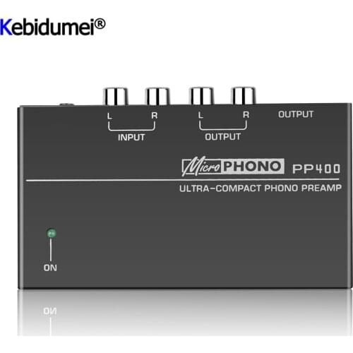 Ultra-Compact Phono Preamp Preamplifier With RCA 1/4Inch Support TRS Interfaces Preamplificador Phono Preamp PP400