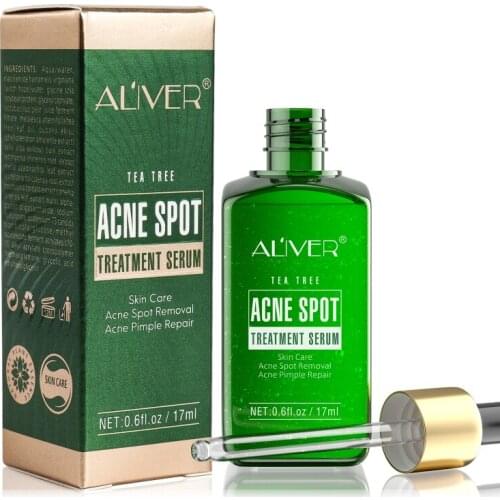 17ml Tea Tree Acne Treatment Serum Fade Acne Marks Scar Removal Pore Reduction Whitening Moisturizing Facial Skin Care Cream