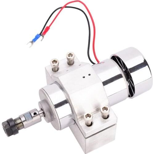 300W dc high speed motorized spindle motor carving machine spindle air cooling set fixed seat DIY carving machine accessories