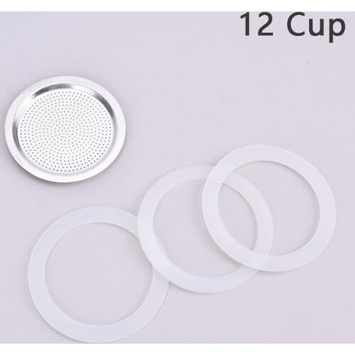 Replacement Parts for Moka Pot Coffee Bottle Express Stainless Steel Gasket Filter Plate And Silicone Gel Ring