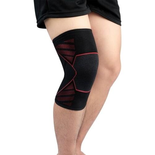 1pc Outdoor Knee Pad Sleeve Knitted Breathable Compression Support Leg Protector Gym Squat Sportswear & Accessories
