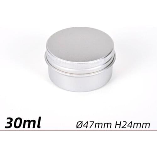 10pcs Refillable 30g 30ml Aluminum can Containers box Cosmetic Small Tin Storage Jars Empty Cosmetic Sample Containers 47*24mm