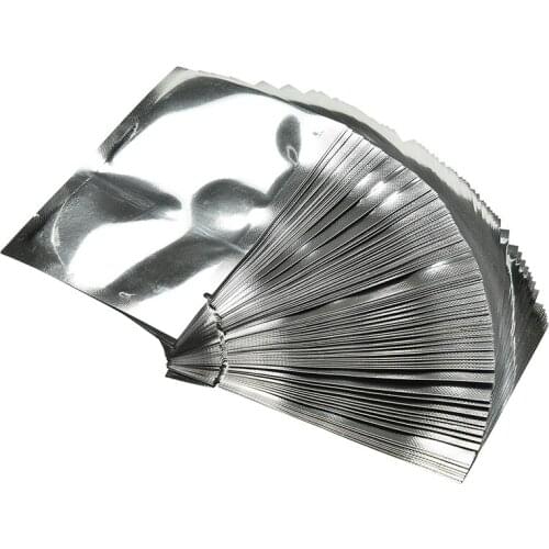 100pcs Silver Vacuum Sealer Aluminum Foil Mylar Bags Storage Pouches For Home Kitchen Tools