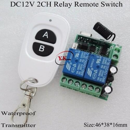 DC 12V 2 CH Channel Relay 10A Wireless Switch ASK 2 Relay Learning independently for Smart Home Box Broadlink 315 433 NO COM NC