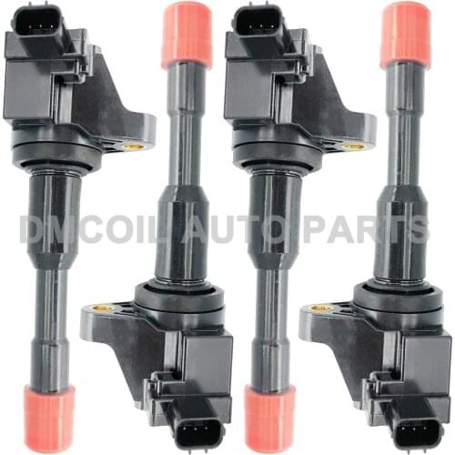 4 PCS REAR ROW IGNITION COIL WITHOUT RESISTANCE FOR H-ONDA C-IVIC VII VIII (01-) FIT II III (02-) JAZZ (03-) 1.3L 1.4L CM11-108
