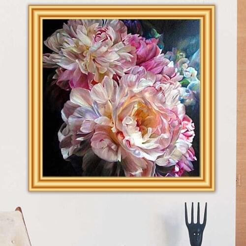 Diamond Mosaic Flowers 5D Diy Diamond Painting Cross Stitch Full Drill Diamond Embroidery Peony Picture Of Rhinestones Decor