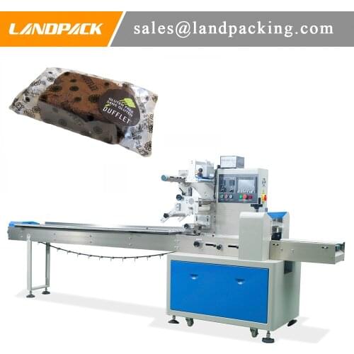 Cake Cookies Bread Horizontal Flow Wrap Machine Automatic Horizontal Packaging Machine