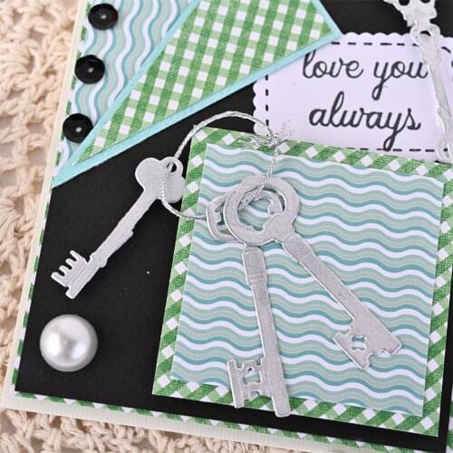 Keychain Locks And Keys Metal Cutting Dies Stencil For DIY Scrapbooking Photo Album Embossing Paper Cards Decor Crafts Dies Cut