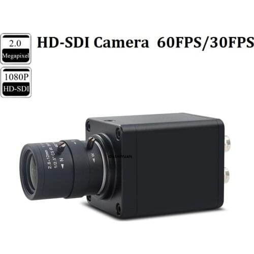 CCTV Industrial Live 3G-SDI 2.0MP 1080P 1080i 60fps/50fps Lens 2.8-12mm Security Box SDI Camera