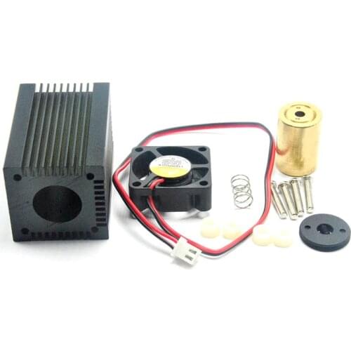 DIY 9.0mm Laser Diode Housing/Host/Case/Shell w/ 635nm 650nm Glass Focus Lens 33mm*33mm*50mm