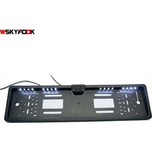 AHD CCD 16 LEDS Night Vision European License Plate Reverse camera Auto Rear View Backup parking Camera