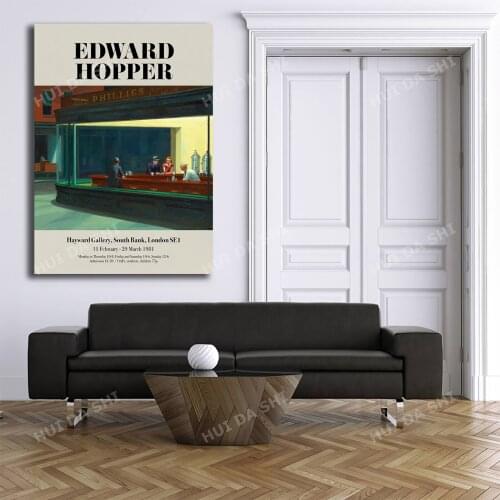 Edward Hopper Art, Nighthawks Art Print, Hopper Exhibition Poster, American Museum Art, Modern Art Poster, Gift Idea