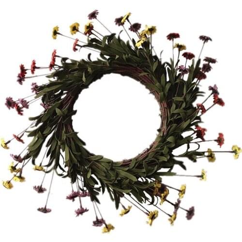 18 Inch Artificial PE Sunflower Garden Simulation Flower Twig Wreath Factory Directly Sale Spring Home Decoration Garland
