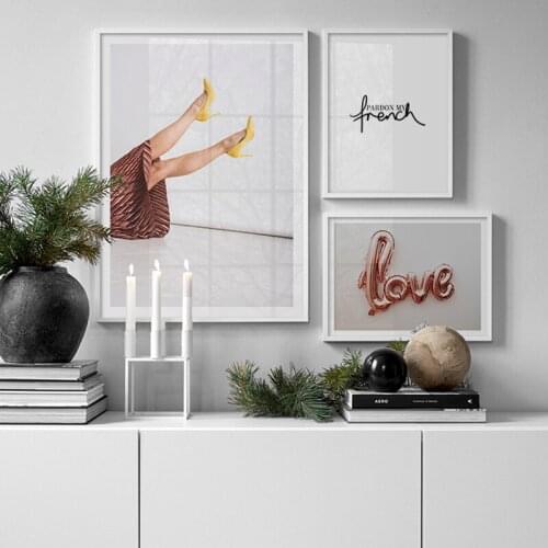 Flower Blossom Love Balloon Canvas Painting Posters And Prints Girl Picture Living Room Art Wall Home Decoration