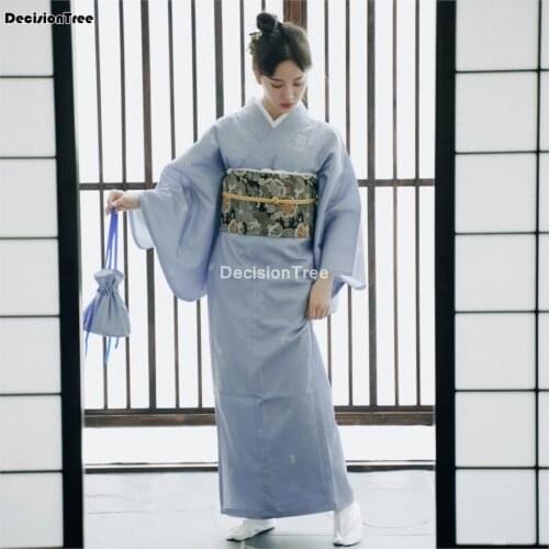 2021 japanese kimono dress yukata pajamas for women cosplay sleepwear japan style clothing vintage daily geisha kimono robe