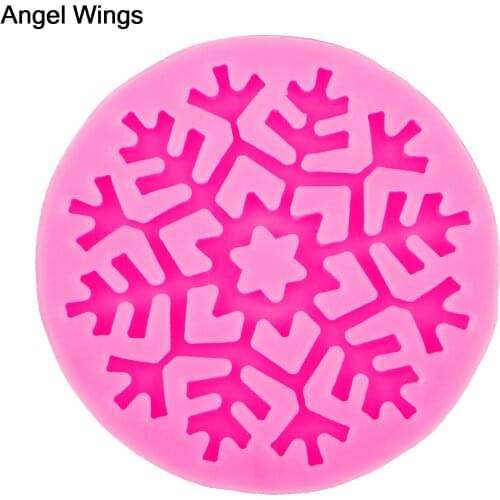Angel Wings Food grade 3D fondant cake silicone mold Christmas snowflake shaped for polymer clay chocolate decoration tools 1204