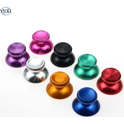 YuXi 2pcs Rocker caps for xbox360 console Aluminum Alloy Metallic Metal Analog Grips stick fit for xbox 360 controller