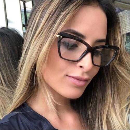 Fashion Glasses Cat Eye Spectacle Frames For Women Eyeglass Frames Optical Nerd Myopia Transparent Female Grade Glasses Hispter