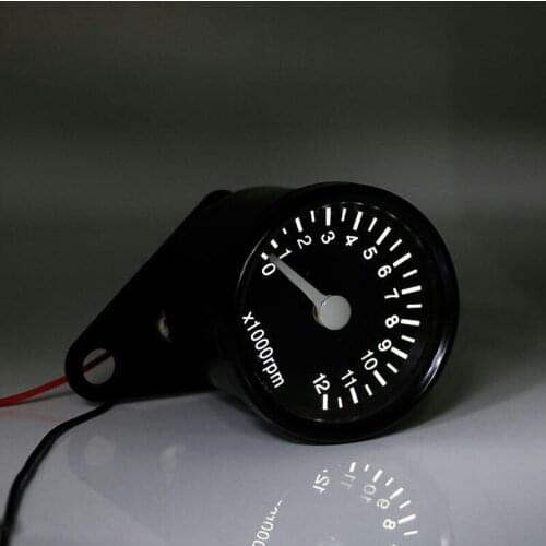 Motorcycle Odometer Tachometer Speedometer Gauge Scooter LED Backlight Speed Meters Moto Instrument Motor Retro Black Meter