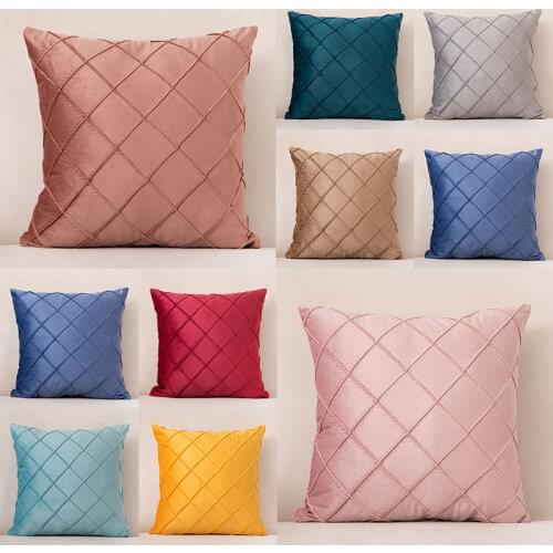 Dutch Fleece Modern Nordic Pillow Cover Solid Color Decorative Pillowcases Vintage Luxury Christmas Pillow Case For Living Room