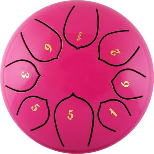 New Alloy Steel Tongue Drum 6Inch 8 Tones with 1Pair Mallets + Storage Drum Bag SCI88