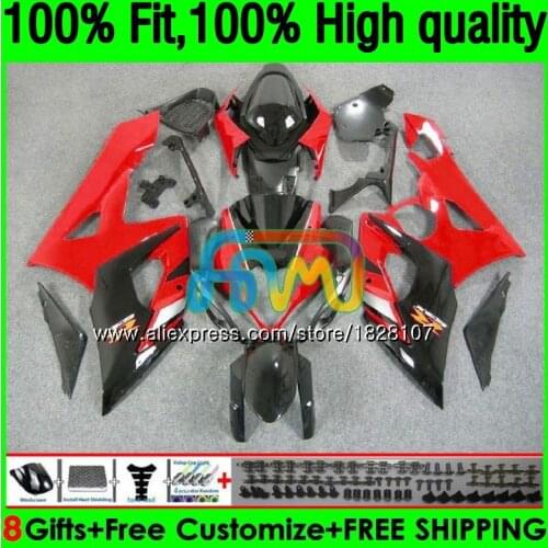 OEM For SUZUKI GSXR-1000 GSX R1000 GSXR 1000 CC 05 06 42BS.38 GSX-R1000 1000CC 05 06 Red black K5 GSXR1000 2005 2006 Fairing