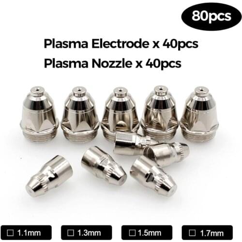 P80 P-80 Panasonic Plasma Cutter Torch Consumables Hafnium electrode and nozzle 80 pcs package