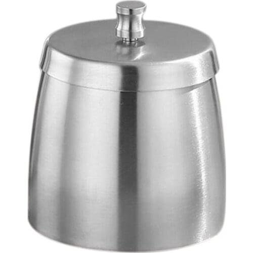 Outdoor Ashtray with Lid for Cigarettes Stainless Steel Windproof Rainproof Ashtray for Outside Home Table Bar KTV