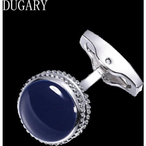 Jewelry shirt cufflinks for mens Gift Fashion Luxury Wedding blue crystal Cuff link Novelty Button High Quality Free Shipping