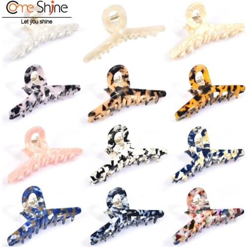 Big Hair Claw Clips for Thick Hair Tortoise Hair Clips for Women Girls Banana Clips French Vintage Design Leopard Print
