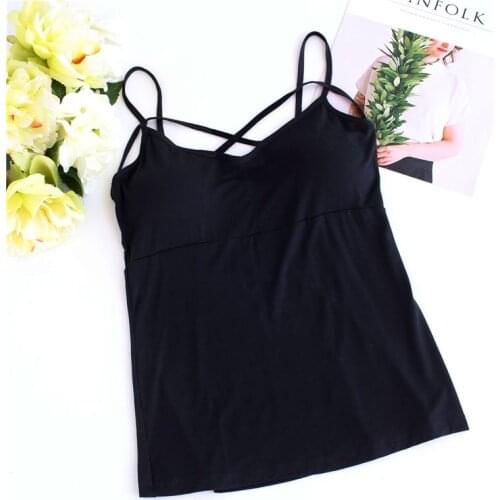 Women Lace Up Sexy Camisoles Tanks Fashion Sling Camisoles Padded Push Up Tank Tops Women Intimates