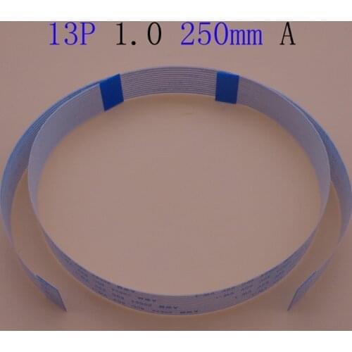 1-2pcs 13pin FFC FPC flat flexible cable 1.0mm pitch 13-pin A-type forward length 250mm ribbon flexible cable