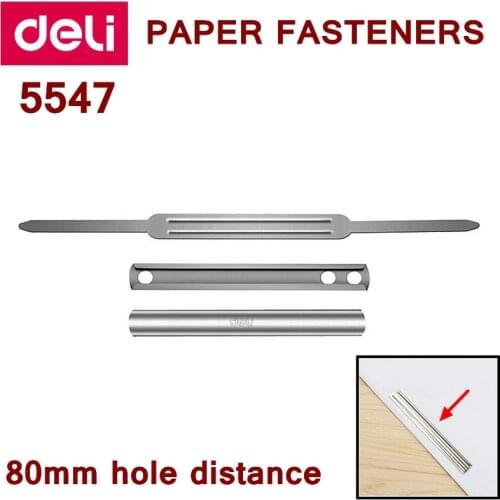 10PCS/LOT Deli 5547 Paper fasteners 80mm hole distance Metal hardware fasteners plastic fasteners binding suppliers
