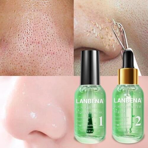 2 Bottles/Set Blackhead Remover Shrinking Pores Liquid Essence Skin Treatment Moisturizing Whitening Anti-aging Skin Care