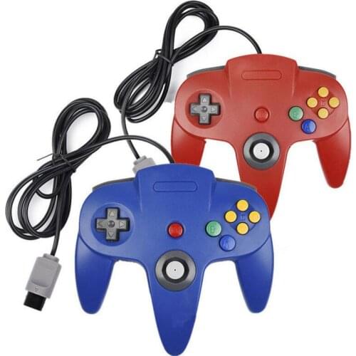 2pcs N64 Gamepads Wired Game Controller Joystick Gamepad Long Wired Gamepads For Nintendo 64 Console Games For Nintendo Gamepad