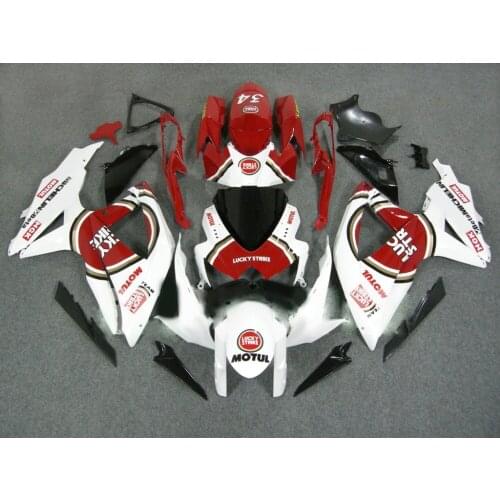 ABS White red Fairing Kit for SUZUKI GSXR600 750 GSXR600 GSXR750 GSX-R600 K8 08 09 2008 2009 Injection mold Fairings set+7gifts