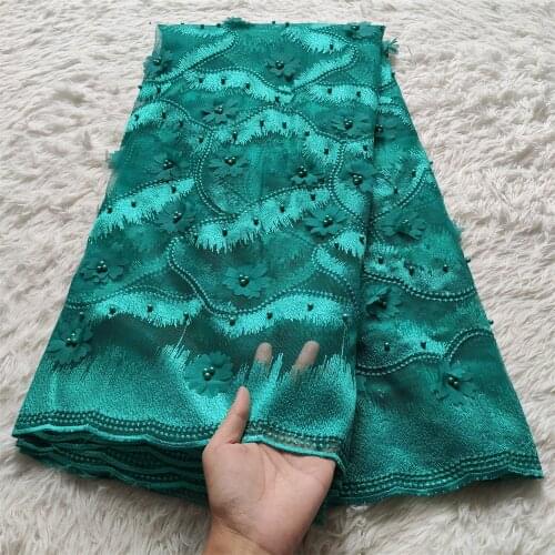 African Lace Fabric White Embroidered Nigerian Laces Fabrics High Quality French Tulle Lace Fabric For Wedding Party Dress ZP123