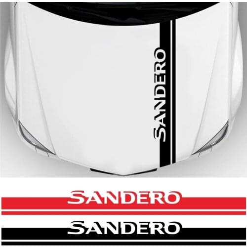 Car accessories stickers products Dacia Sandero Stepway R4 Xplore Techroad Streetway Comfort Car Hood Sticker Fashion Fun Film