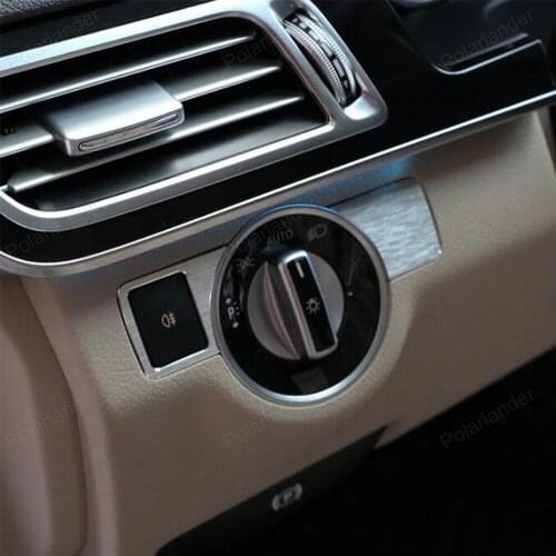 Aluminium Headlight Switch Frame Trim Cover Interior Decorative Sequins for BENZ W212 W218 W166 E CLS ML Class