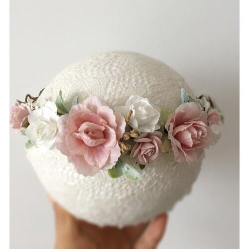 Free Shipping Blush Pink Flower Girl Crown