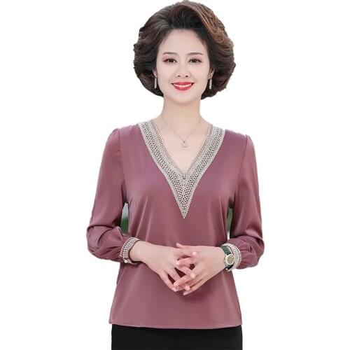 2021 Spring Elegant Hollow Out Lace Blouses Shirts Women Casual OL Tops Ladies Work Wear Fashion V Neck Blusa 4XL