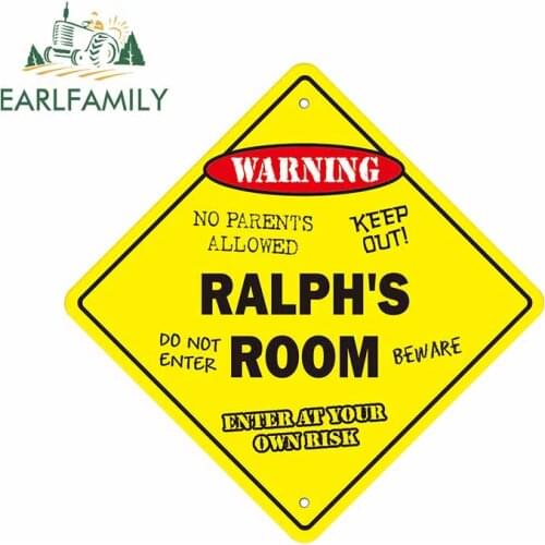 EARLFAMILY 13cm x 12.9cm For Warning Sign Motorcycle Car Bumper Stickers Fine Decal Car Accessories Waterproof for GTR EVO SX