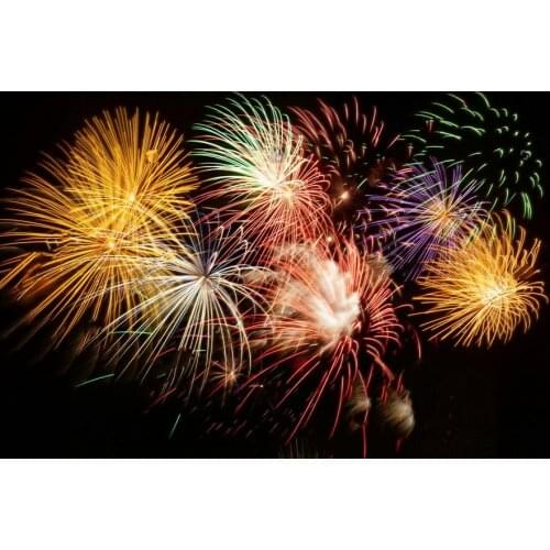 Wedding fireworks Display Night Sky background polyester or Vinyl cloth High quality Computer print wall backdrop