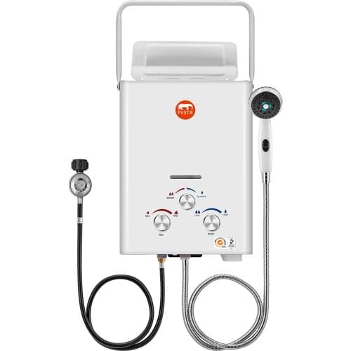 FVSTR-Carvn 6L/min Instant Tankless Hot Water Heater Boiler + Shower Head LPG Gas 12KW