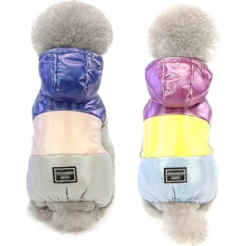 Dog Jumpsuit Winter Thick Coat Outdoor Waterproof Hoodies Poodle Yorkshire Warm Parkas Costume For Small Medium Dogs Pet Clothes