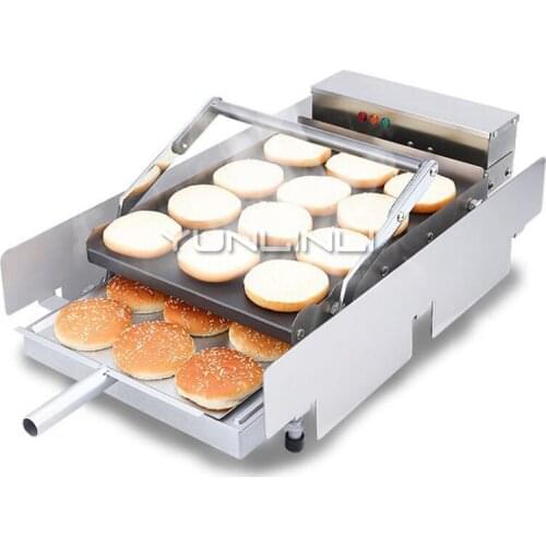 Commercial Hamburger Baking Machine Stainless Steel Burger Heating Equipment Mechanical Control Hamburger Baking Stove IHBJ-5