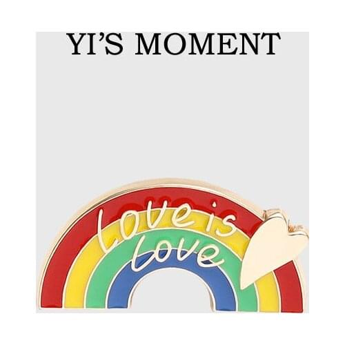 Colorful flag planet rainbow Metal Enamel Pins and Brooches for Women Men Lapel Pin Backpack Bags Hat Badge