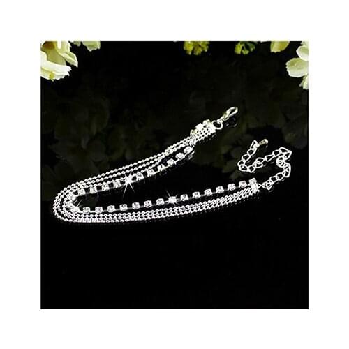 Bohemian Crystal Beads Multilayer Chain Anklet Leg Bracelet Fashion Anklet Ladies Charm Foot Jewelry Chains